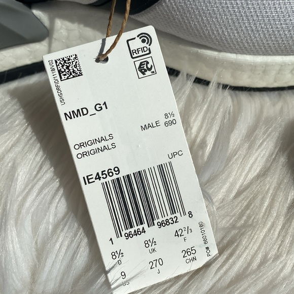 ☀️ADIDAS NMD_G1 Men’s 9+10 white black - Picture 15 of 15